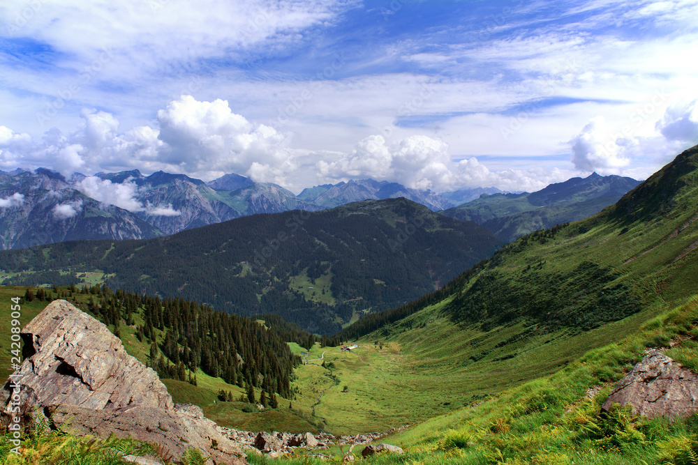Austria, Alps, Schruns, valley, Mountain