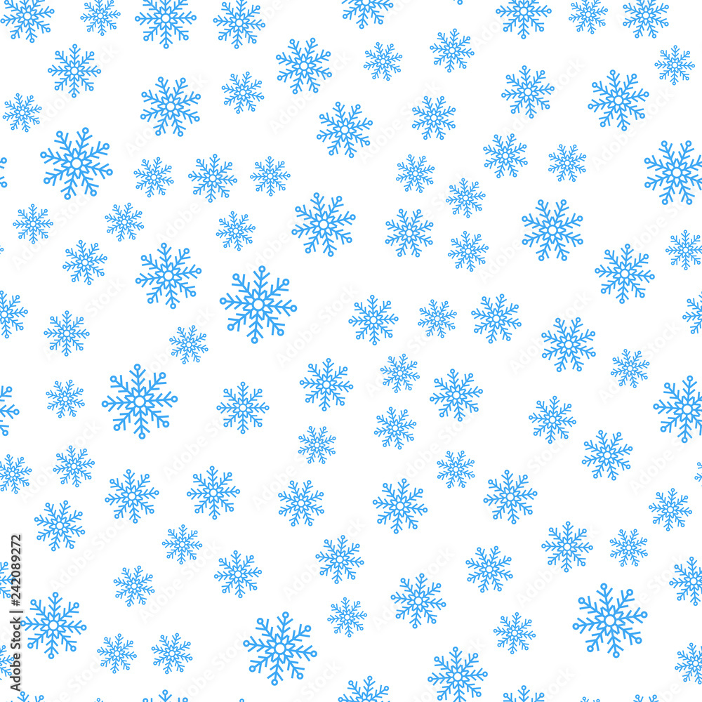 Seamless pattern of winter snowflakes vector background. Seamless pattern of winter snowflakes vector background.