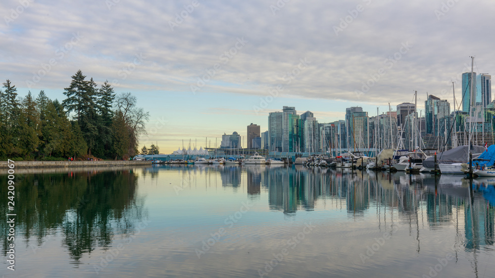 Vancouver Downtown view from Stanley Park
