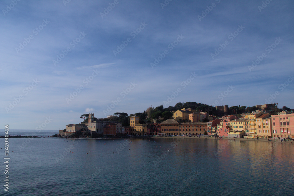 view of baia del silenzio italy,tourism,bay,mediterranean,sky,blue,panorama,travel,water