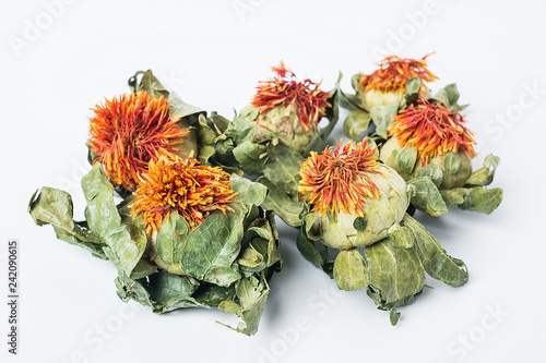 Canvas-taulu Chinese herbal medicine - safflower