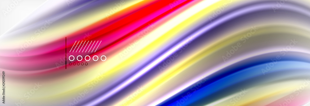 Abstract wave lines liquid fluid rainbow style color stripes background. Artistic illustration for presentation, app wallpaper, banner or poster Abstract wave lines liquid fluid rainbow style color stripes background. Artistic illustration for presentation, app wallpaper, banner or poster