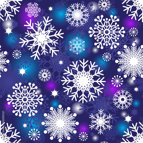 Set of gradient snowflakes isolated on black background for christmas decoration, eps 8