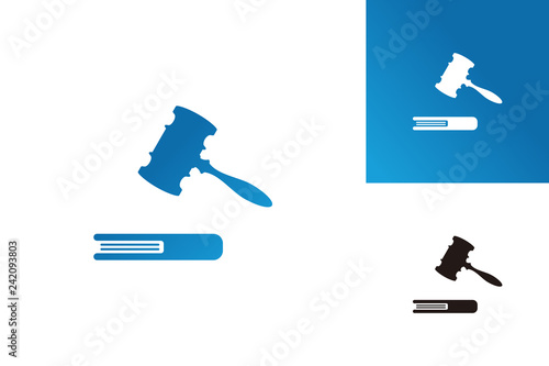 Law Book Logo Template Design Vector, Emblem, Design Concept, Creative Symbol, Icon