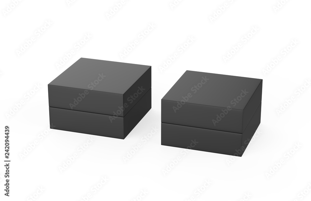 Fototapeta premium Closed cardboard box on isolated white background, packaging box mock up, 3d illustration
