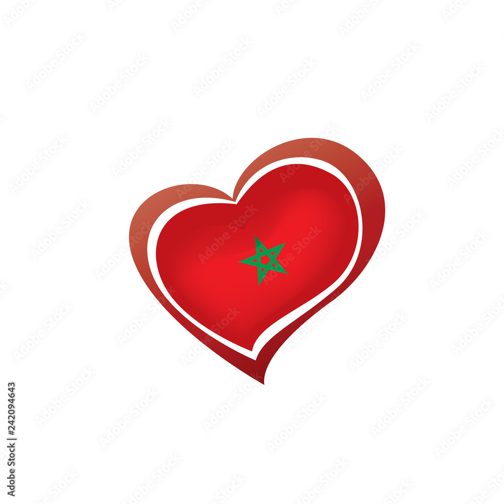 Morocco flag, vector illustration on a white background Morocco flag, vector illustration on a white background