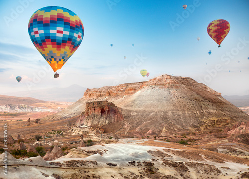 Hot air balloon flying over Cappadocia, Turkey © Alexander Ozerov
