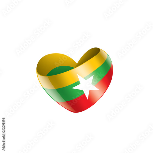 Free Download Myanmar flag, vector illustration on a white background - GFXLoad