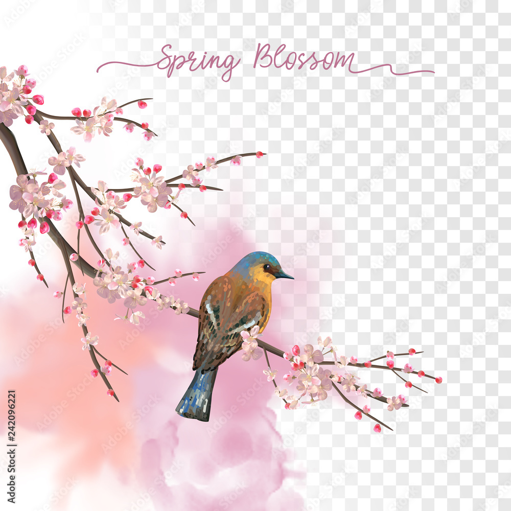 Obraz premium Watercolor Spring Blossom