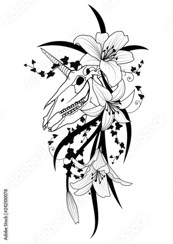 Unicorn and lily