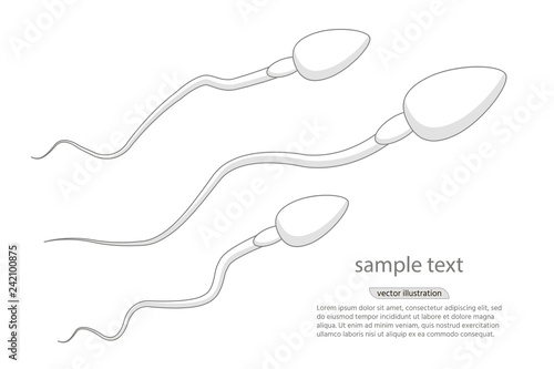 sperm vector icon, abstract icon goal , Competition concept. Innovation and unique way concept.