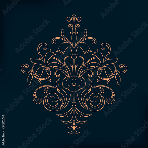 Vintage flourish ornament illustration