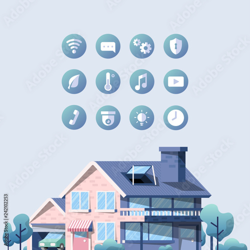 Smart home vector pack with icons