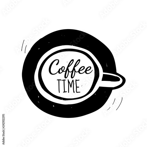 Coffee time cafe logo vector photo