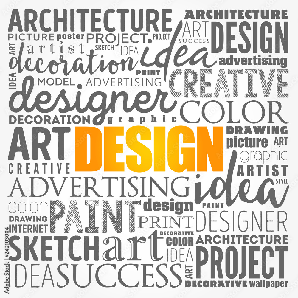 DESIGN word cloud collage, creative business concept DESIGN word cloud collage, creative business concept
