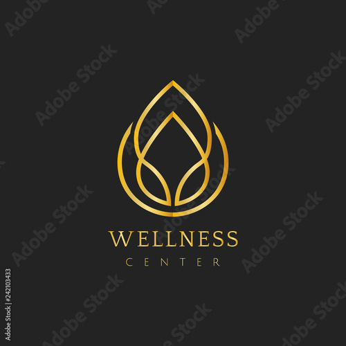 Wellness center design logo vector