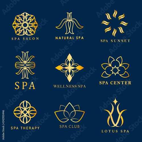 Set of spa logo vectors