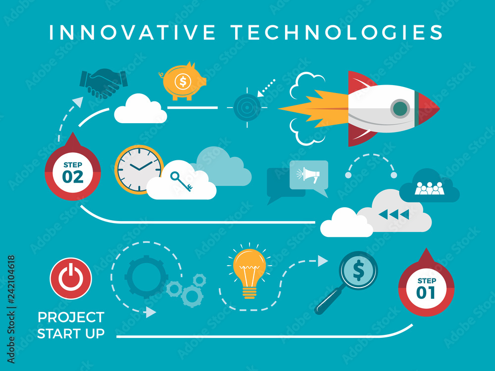 Business launch infographic. Startup project finance and work employees concept with diagram and arrows rocket vector icons. Business launch rocket, development idea illustraion Business launch infographic. Startup project finance and work employees concept with diagram and arrows rocket vector icons. Business launch rocket, development idea illustraion