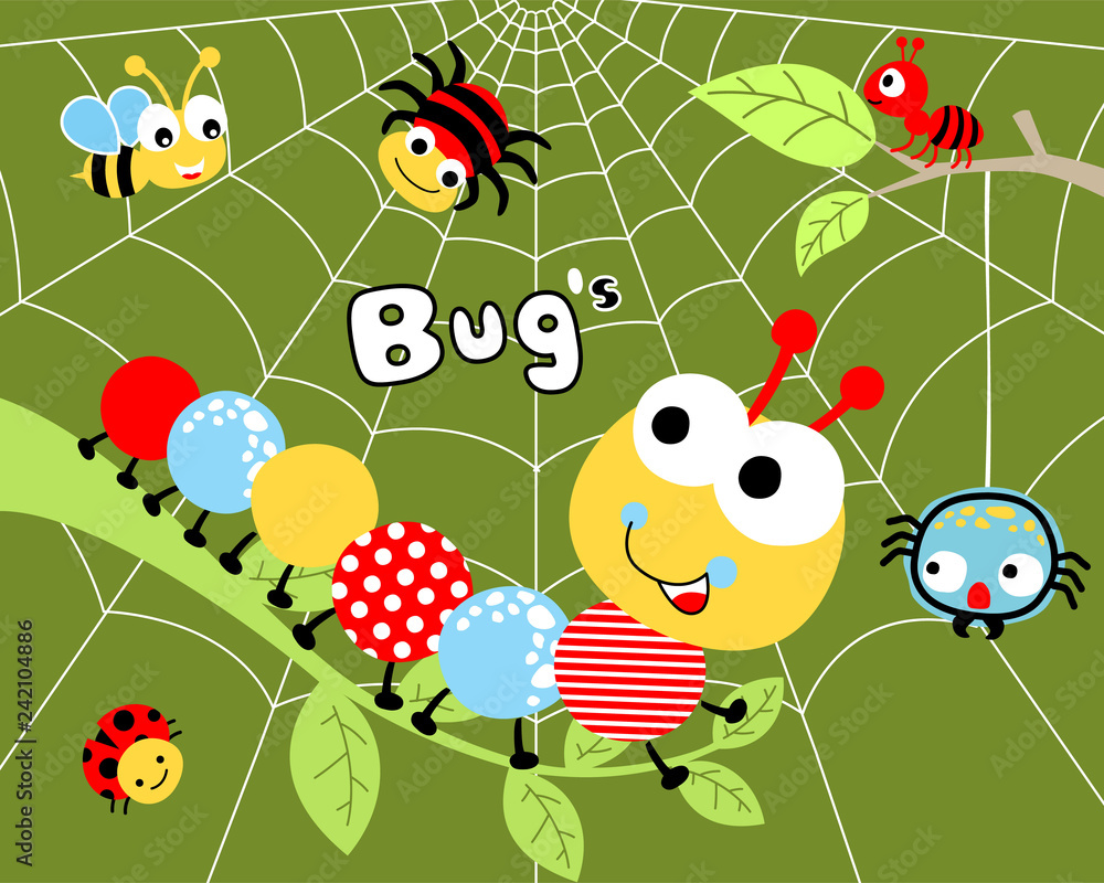 animals cartoon vector with funny bugs animals cartoon vector with funny bugs