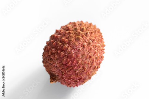 Lychee isolated against white background