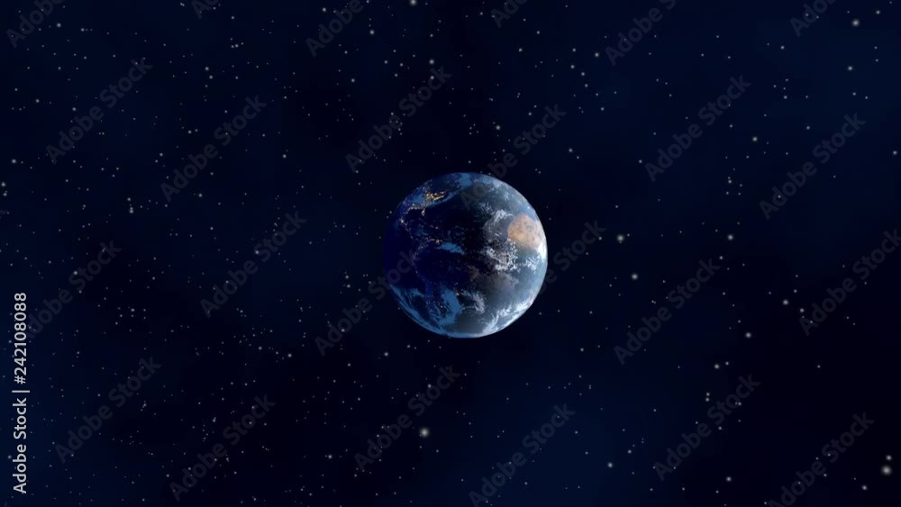 Animation of Planet earth as seen from space. Elements of this media furnished by NASA.
Animation of Planet earth as seen from space. Elements of this media furnished by NASA.