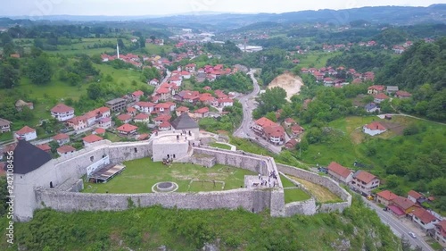 Tesanj castle flying around