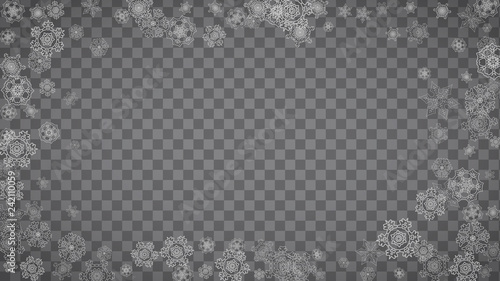 Christmas and New Year snowflakes
