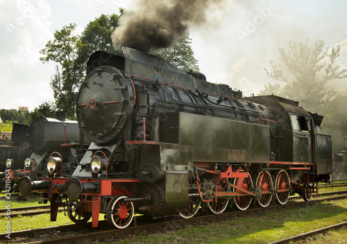 Old locomotive in Chabowka. Poland