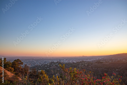 Beautiful sunset view at Los Angeles  USA