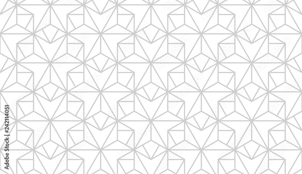 The geometric pattern with lines. Seamless vector background. White and grey texture. Graphic modern pattern. Simple lattice graphic design.