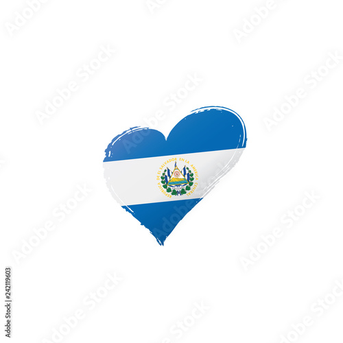 Salvador flag, vector illustration on a white background