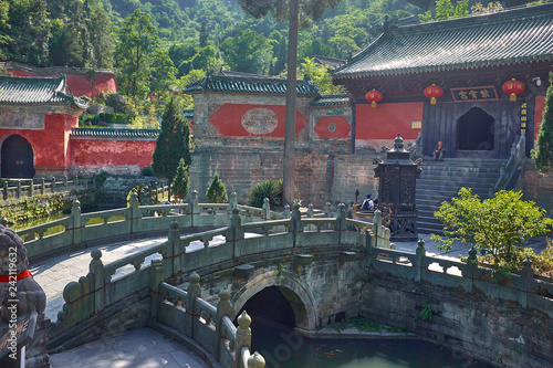 Ancient Chinese kungfu Temple in mountain Wudang