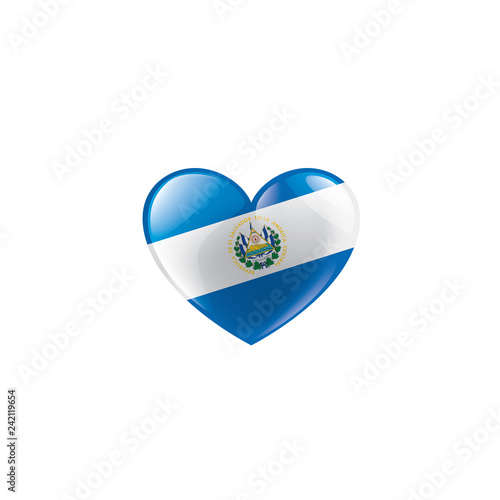 Salvador flag, vector illustration on a white background