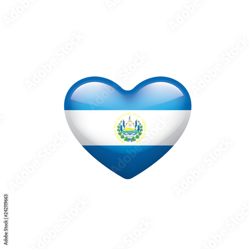 Salvador flag, vector illustration on a white background