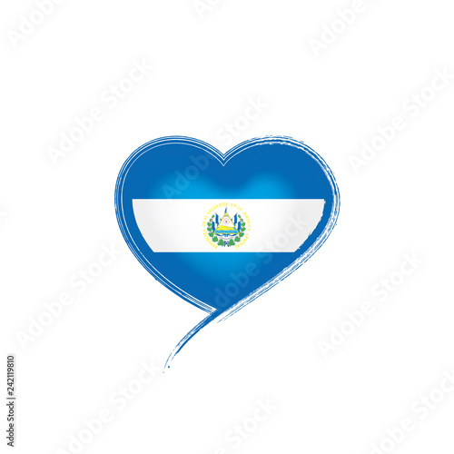 Salvador flag, vector illustration on a white background