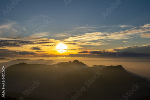 Sunrise from Adams peak or Sri Pada mountain, Sri lanka © Anastasia Turshina
