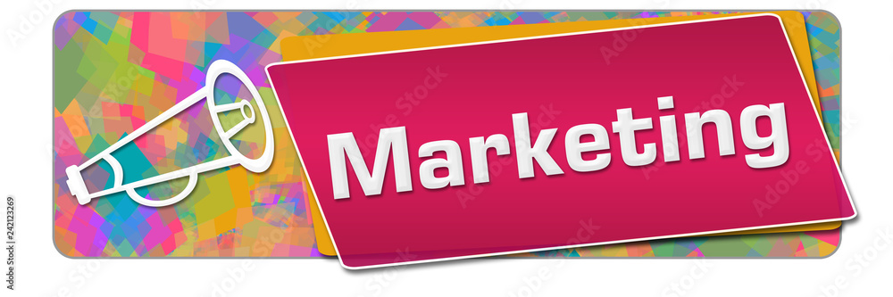 Marketing Colorful Texture Pink Rounded Squares 