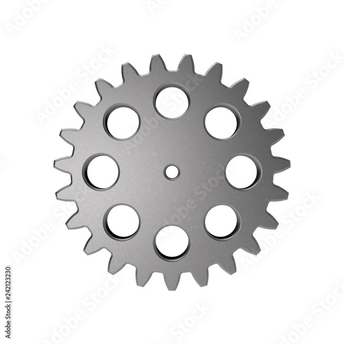 Metallic Cogwheel. Isolated...