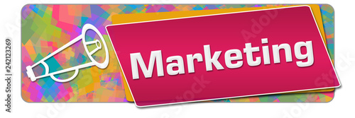 Marketing Colorful Texture Pink Rounded Squares 