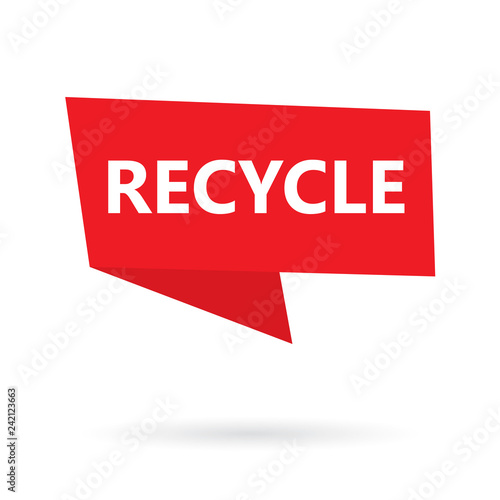 recycle word on a speach bubble- vector illustration