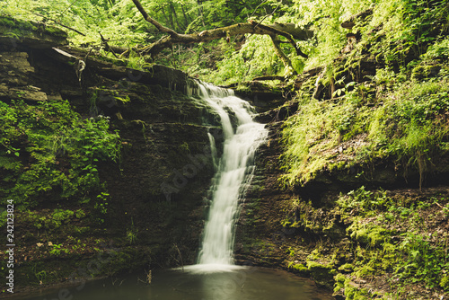 High mountain waterfall