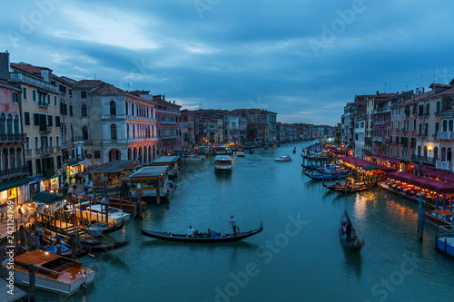 Grand Canal of Venice, Italy at dusk © leeyiutung