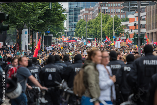 G 20 street protest in Hamburg