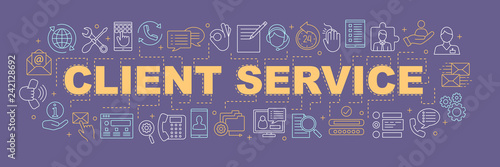 Client service word concepts banner