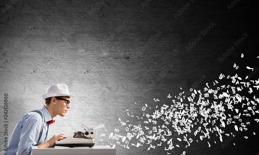 Creative inspiration of young writer.