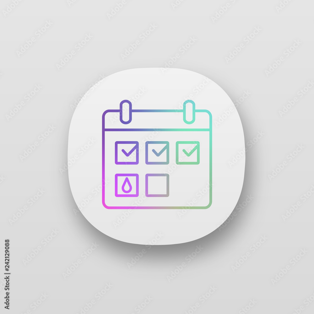 Menstrual calendar app icon Menstrual calendar app icon