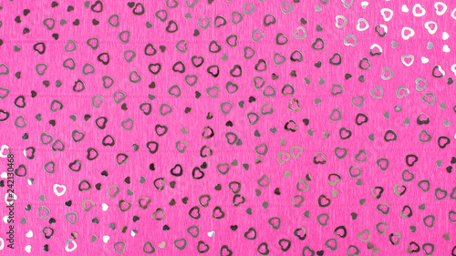 Bright pink crepe paper background.