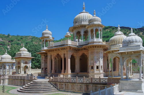 Maharaja Sawai Mansingh II, museum trust the city palace . Gatore Ki Chhatriyan, Jaipur, India. photo