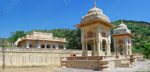 Maharaja Sawai Mansingh II, museum trust the city palace . Gatore Ki Chhatriyan, Jaipur, India. photo