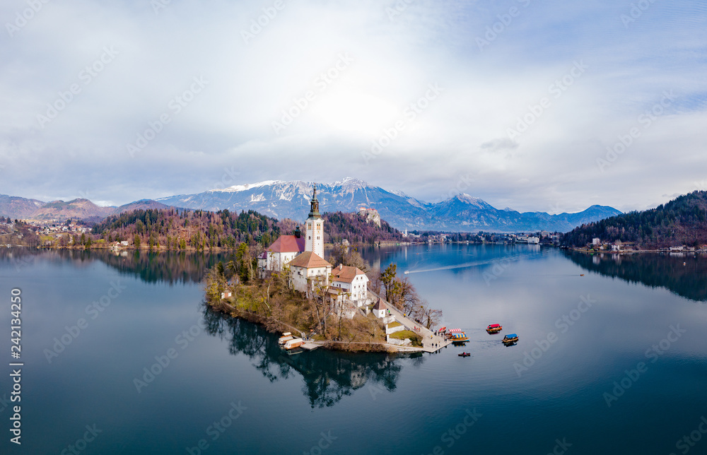 Lake Bled with its island and a church is the most notable as a popular tourist destination in Slovenia as whole